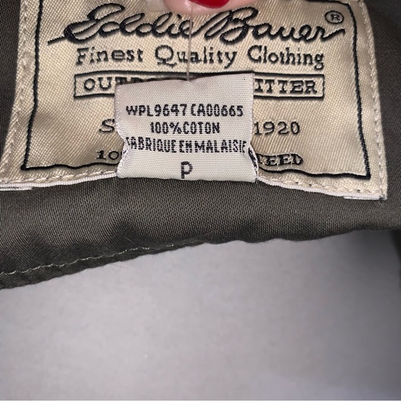 Eddie Bauer Womens Sz Small Olive Full Zip Lightweight Cinched Waist Jacket - Picture 5 of 7